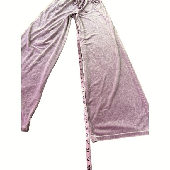 EUC Victoria’s Secret PINK Velvet Drawstring Lounge, Sleep Pants Pinky Mauve SM - Picture 4 of 5